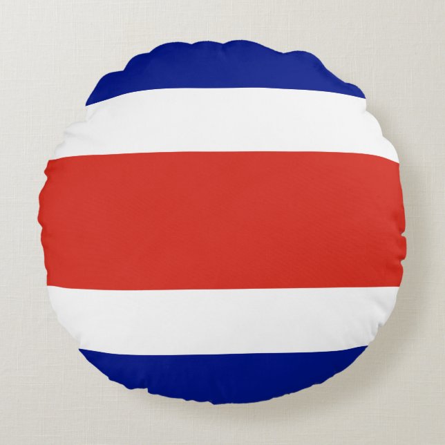 Coussins Ronds Drapeau civil du Costa Rica (Devant)