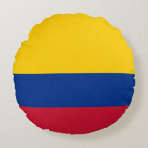 Coussins Ronds Drapeau Colombie