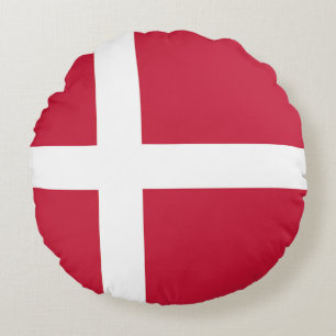 Coussins Ronds Drapeau Danemark