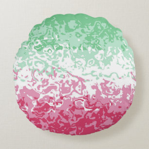 Coussins Ronds Drapeau de fierté abrosexuel abstrait groovy psych