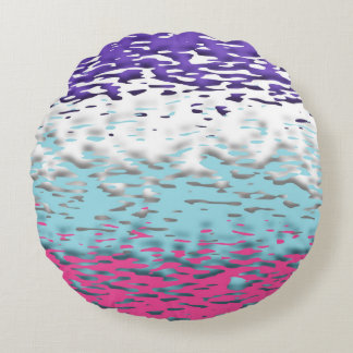 Coussins Ronds Drapeau de fierté multisexuel funky trippy ondulé