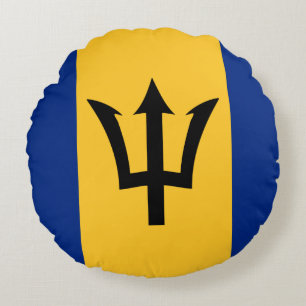 Coussins Ronds Drapeau de la Barbade