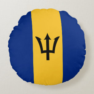 Coussins Ronds Drapeau de la Barbade