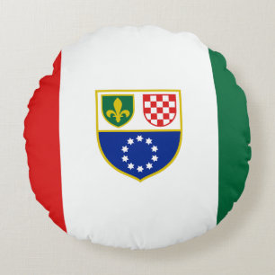 Coussins Ronds Drapeau de la Fédération de Bosnie-Herzégovine