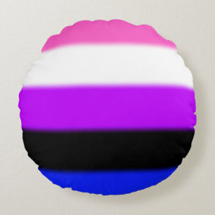 Coussins Ronds Drapeau de la Fierté Genderfluide