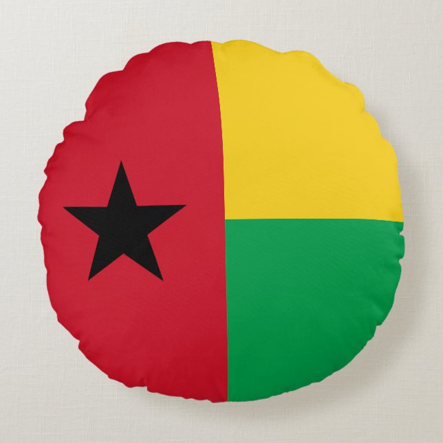 Coussins Ronds Drapeau de la Guinée Bissau (Devant)