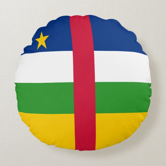 Coussins Ronds Drapeau de la République centrafricaine (Devant)