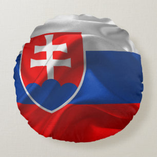 Coussins Ronds Drapeau de la Slovaquie