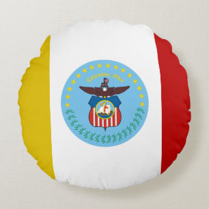 Coussins Ronds Drapeau de la ville de Columbus (Ohio)