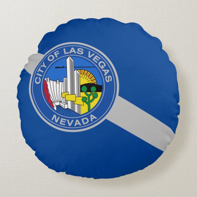 Coussins Ronds Drapeau de la ville de Las Vegas (Nevada) (Devant)