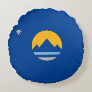 Coussins Ronds Drapeau de la ville de Reno (Nevada)