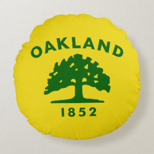 Coussins Ronds Drapeau de la ville d'Oakland (Californie)