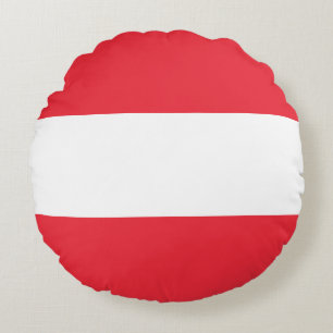 Coussins Ronds Drapeau de l'Autriche