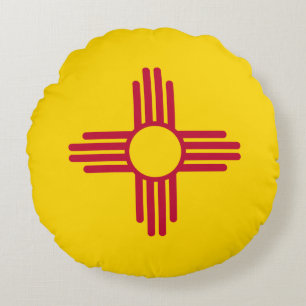 Coussins Ronds Drapeau de l'État du Nouveau-Mexique