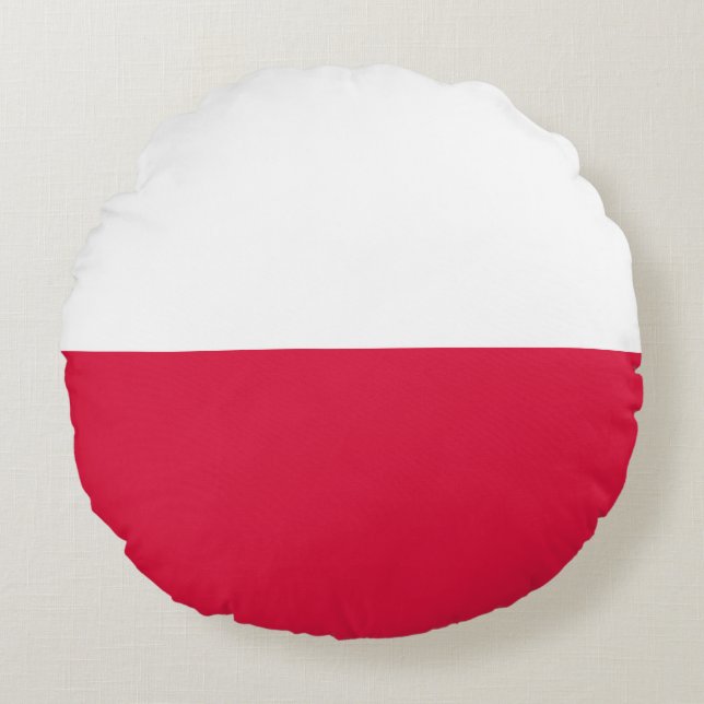 Coussins Ronds Drapeau de Pologne (Devant)