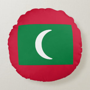 Coussins Ronds Drapeau des Maldives