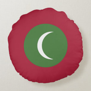 Coussins Ronds Drapeau des Maldives