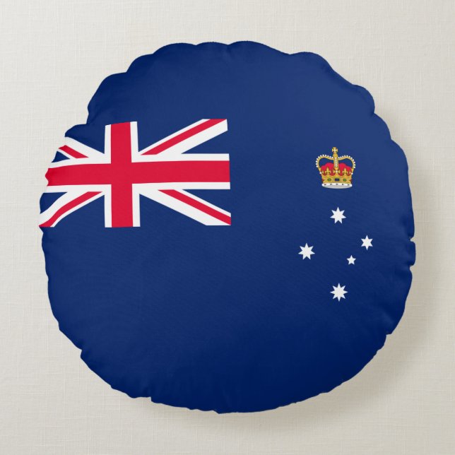 Coussins Ronds Drapeau d'État de Victoria (Australie) (Devant)