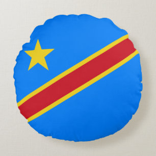 Coussins Ronds Drapeau du Congo Kinshasa