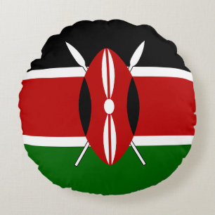 Coussins Ronds Drapeau du Kenya