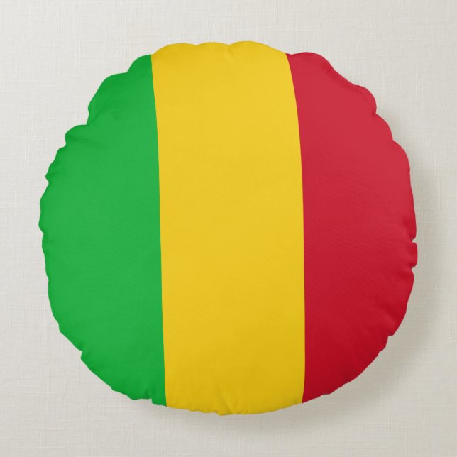 Coussins Ronds Drapeau du Mali (Devant)