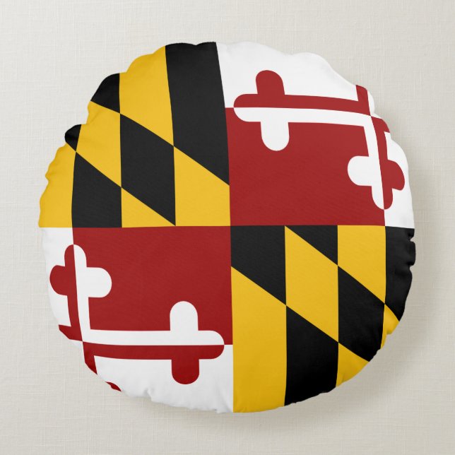 Coussins Ronds Drapeau du Maryland (Devant)