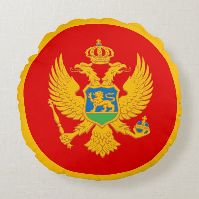 Coussins Ronds Drapeau du Monténégro (Devant)