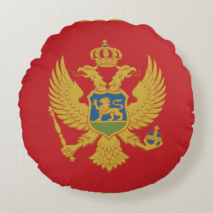 Coussins Ronds Drapeau du Monténégro