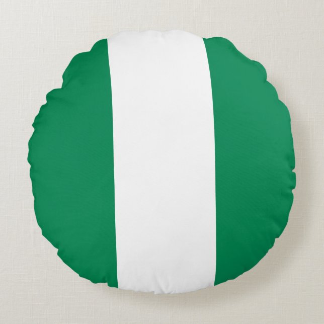 Coussins Ronds Drapeau du Nigéria (Devant)