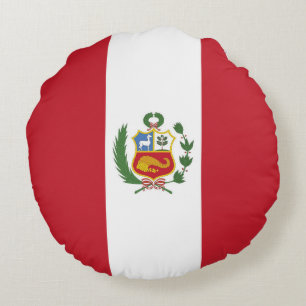 Coussins Ronds Drapeau du Pérou