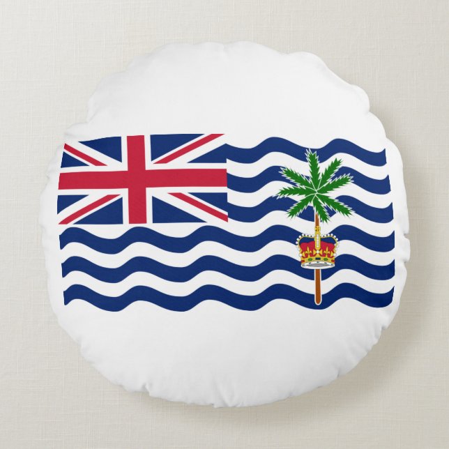 Coussins Ronds Drapeau du Territoire britannique de l'océan Indie (Devant)