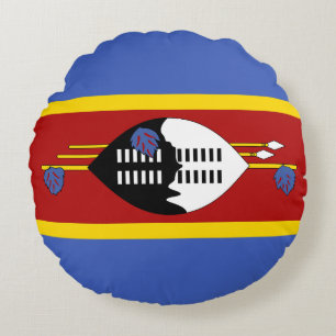 Coussins Ronds Drapeau Eswatini