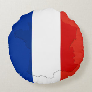 Coussins Ronds drapeau français