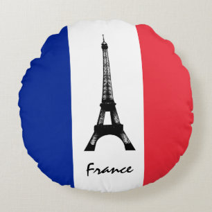 Coussins Ronds Drapeau français & Tour Eiffel - France /fans spor