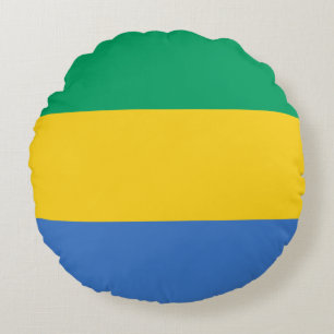 Coussins Ronds Drapeau Gabon