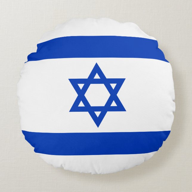 Coussins Ronds Drapeau Israël (Devant)