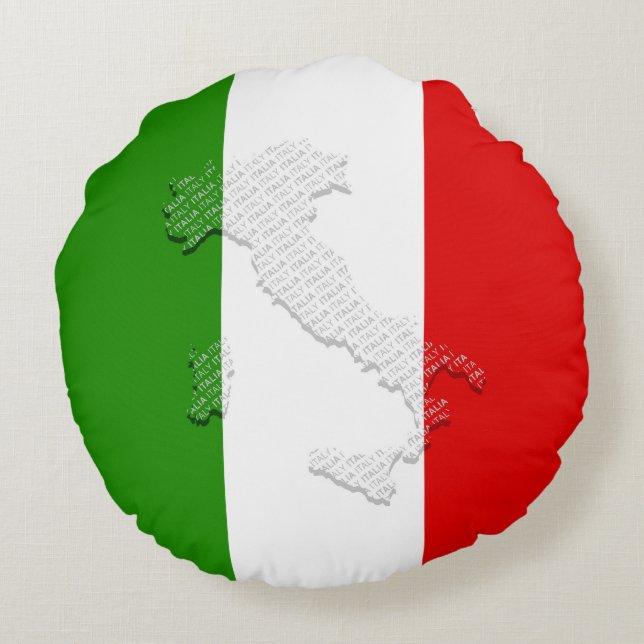 Coussins Ronds Drapeau italien (Dos)