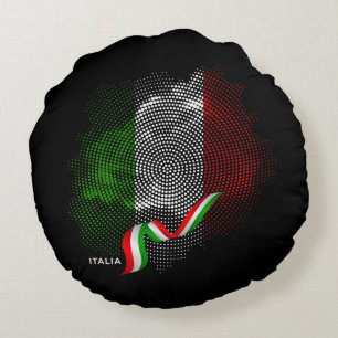 Coussins Ronds Drapeau italien
