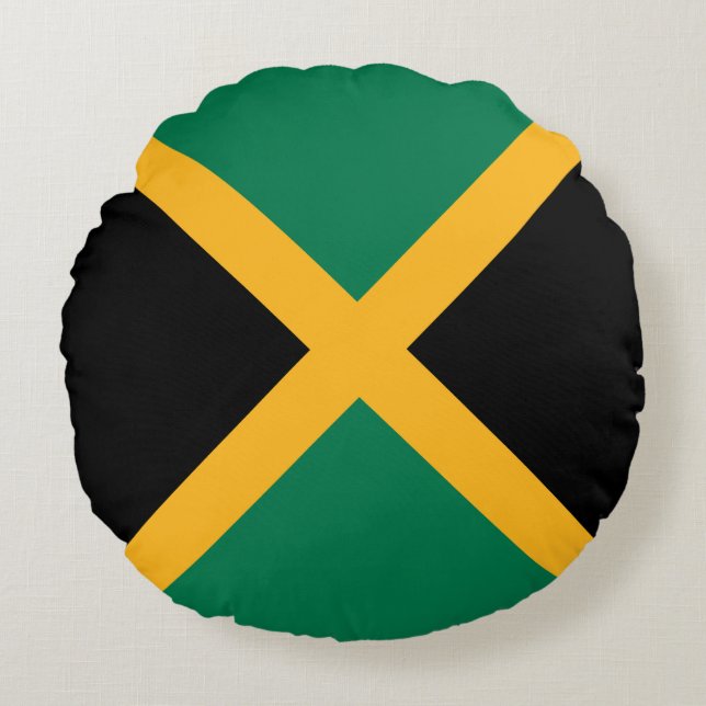 Coussins Ronds Drapeau Jamaïque (Devant)