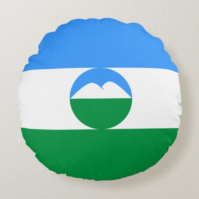 Coussins Ronds Drapeau Kabardino Balkaria (Devant)