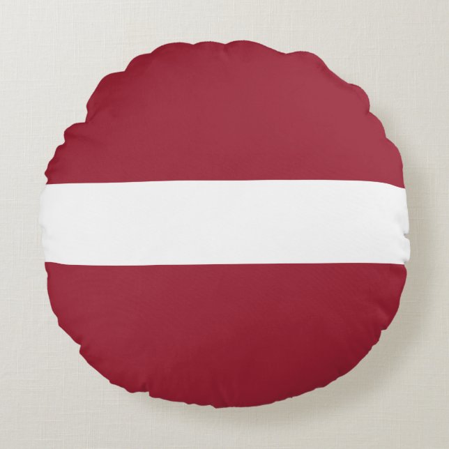 Coussins Ronds Drapeau Lettonie (Devant)