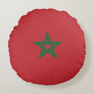Coussins Ronds Drapeau Maroc