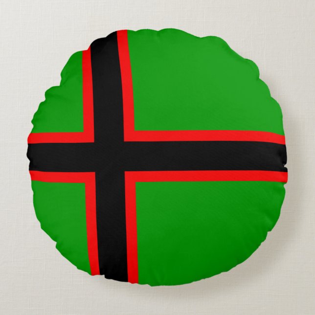 Coussins Ronds Drapeau national de Karelia (Devant)