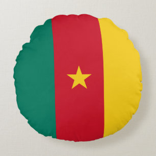 Coussins Ronds Drapeau patriotique du Cameroun