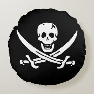 Coussins Ronds Drapeau pirate