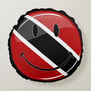 Coussins Ronds Drapeau souriant de Trinité-et-Tobago