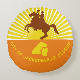 Coussins Ronds Drapeau urbain de Jacksonville (Floride)