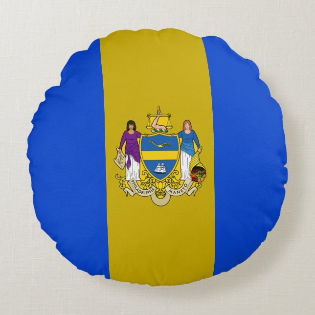 Coussins Ronds Drapeau urbain de Philadelphie (Pennsylvanie) (Devant)