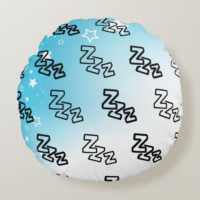 Coussins Ronds Dreamy Zzz Motif Cushion (Devant)