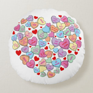 Coussins Ronds Drôle Anti Saint Valentin